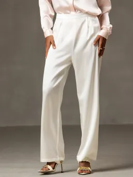 19Momme Casual Silk Wide Leg Pants