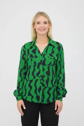 27" Classic Printed Blouse