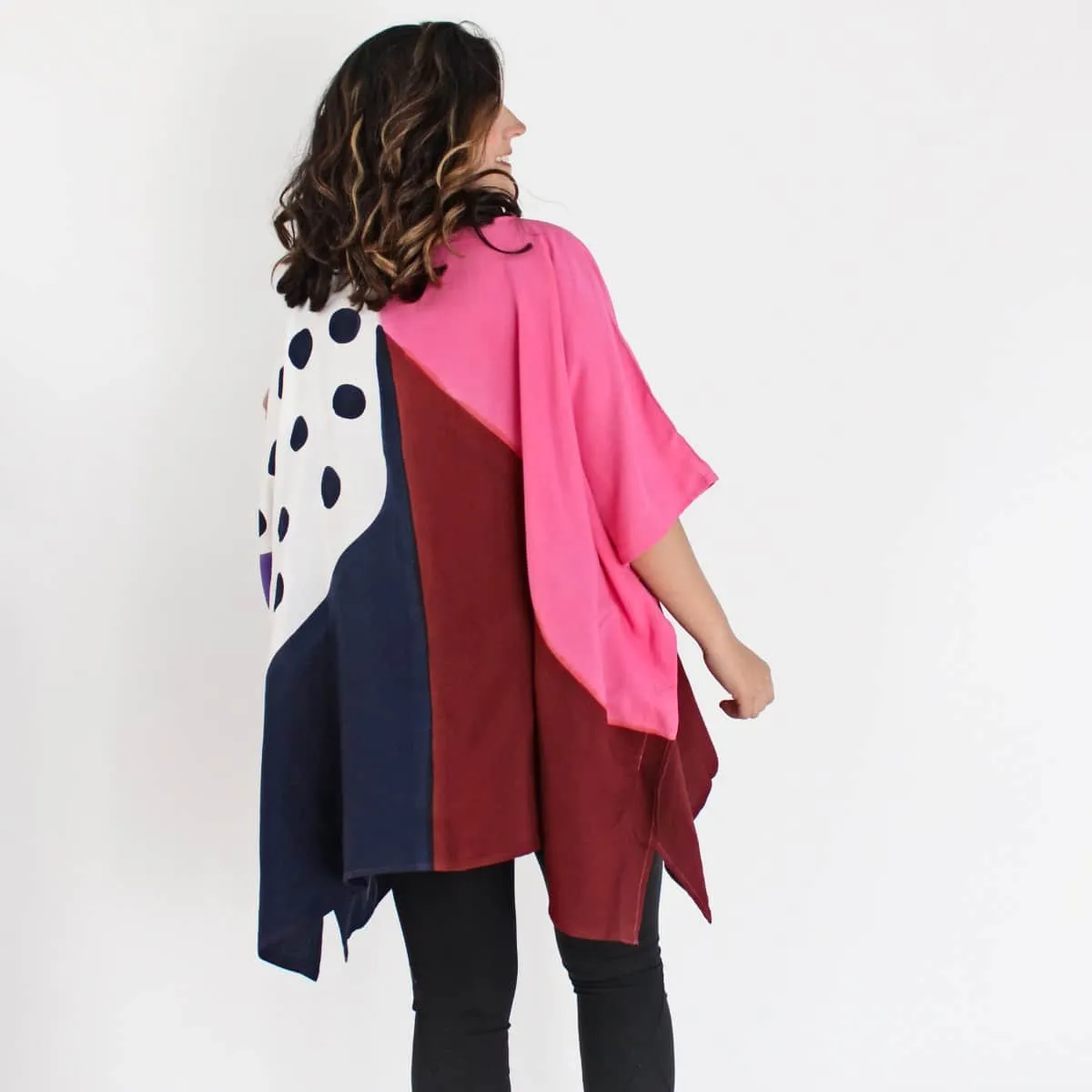 Abstract Polka Dot Blouse