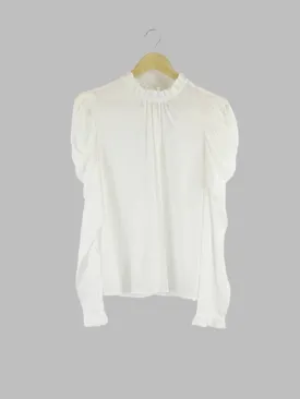 Amelius 'Clemence' White Long Sleeve Blouse 14 | BNWT