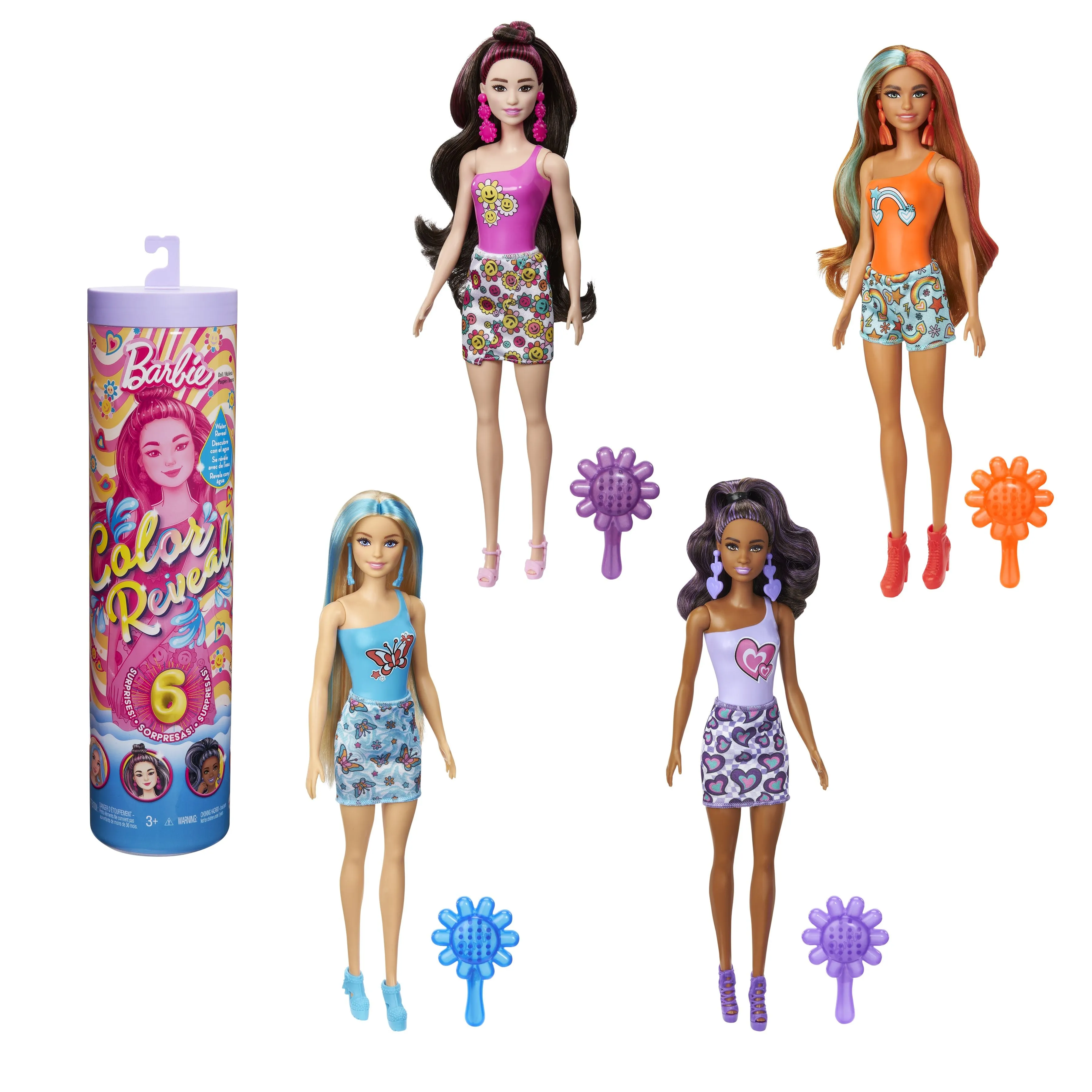 Barbie Colour Reveal Rainbow Groovy Barbie Series Assorted Styles