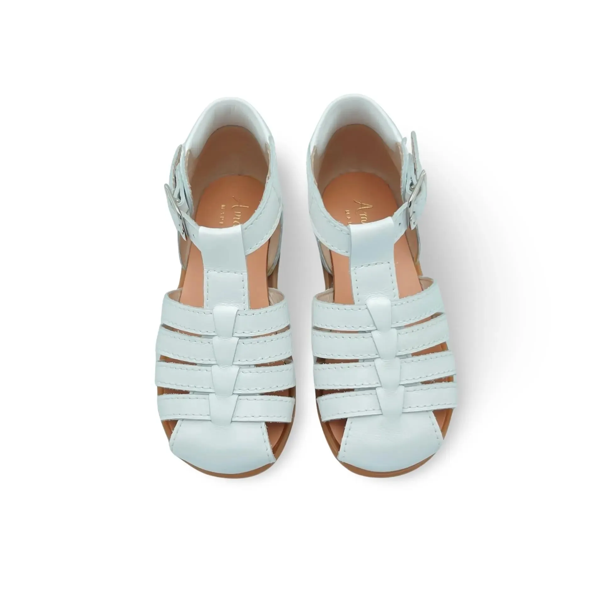 Blake- White Leather Sandals