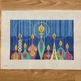 Colorful Menorah Canvas