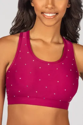 Cora Sports Bra in Cranberry