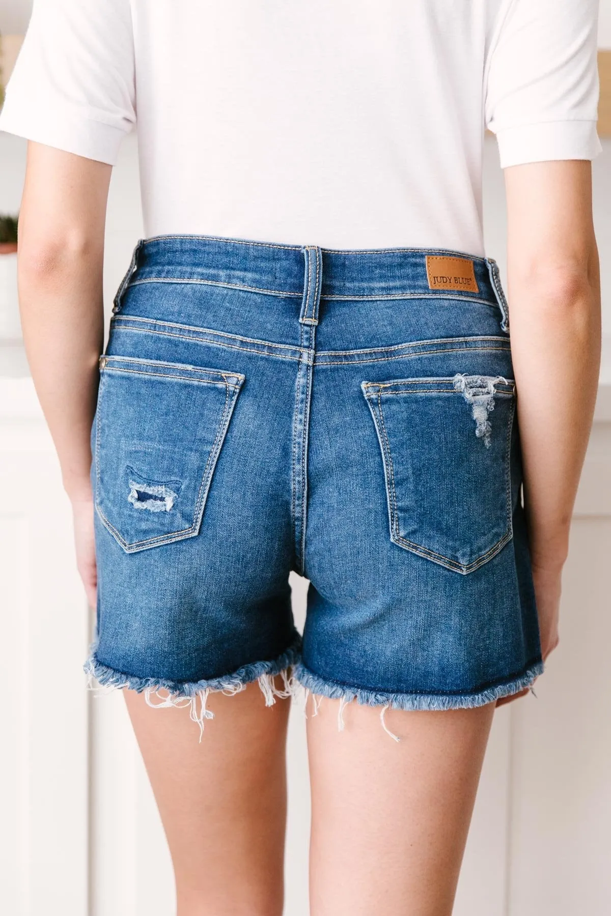 Davi Destroyed Denim Shorts