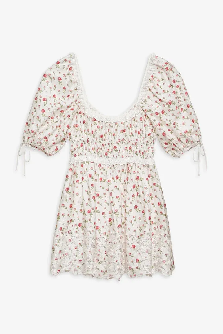 Jackson Mini Dress ~ White Floral