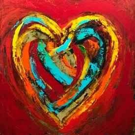 "Hearts Entwined" Original Painting on Canvas "SOLD"