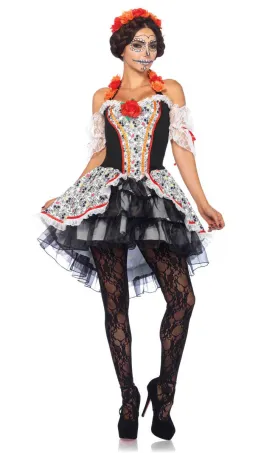 Sugar Skull Senorita Womens Day of the Dead Costume