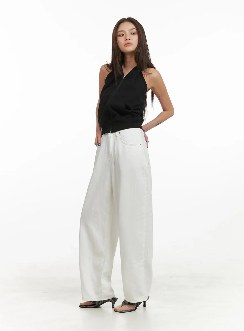 Summer Cotton Wide Leg Pants CY424