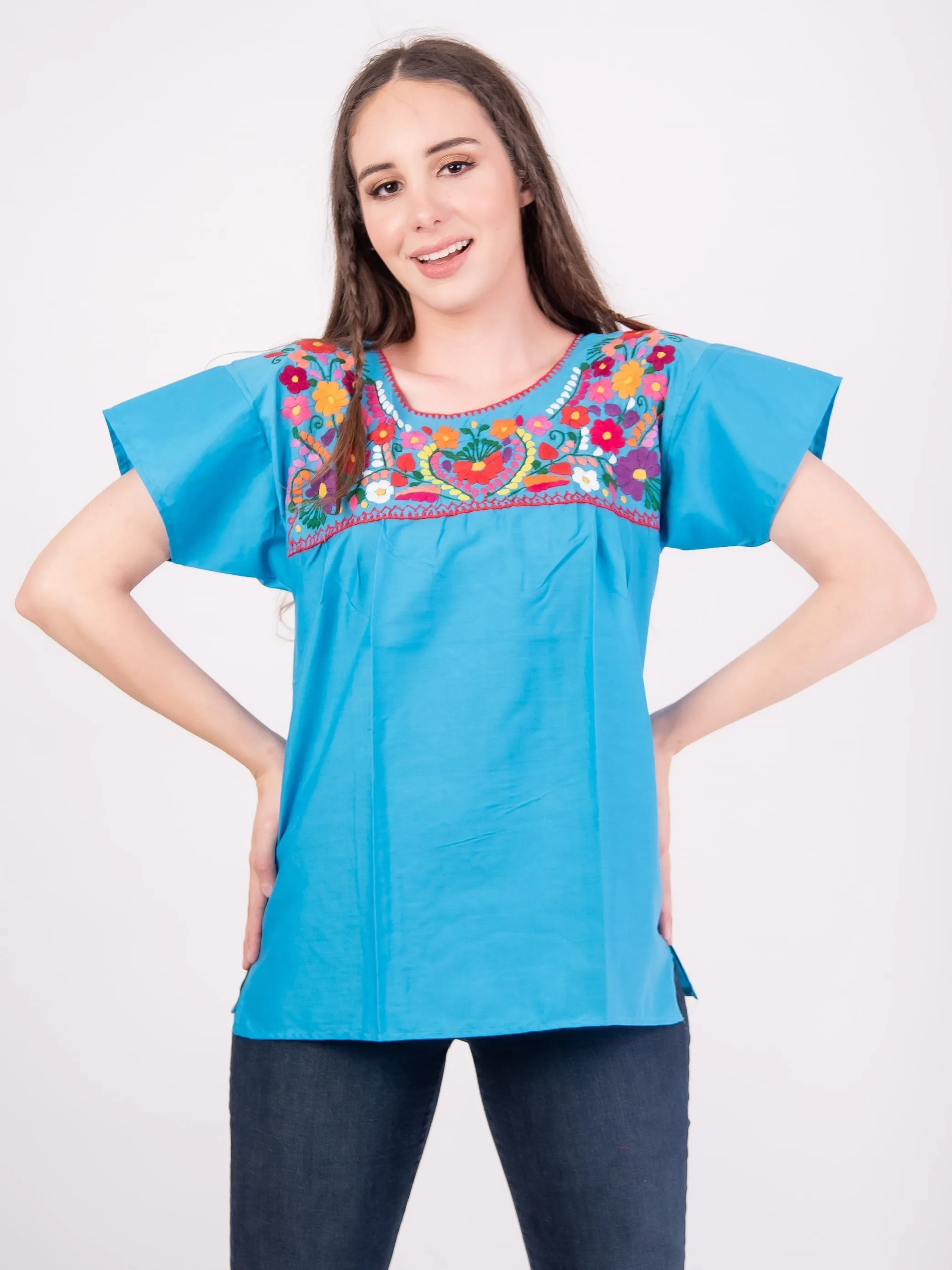 Tehuacan Blouse Blue