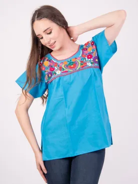 Tehuacan Blouse Blue