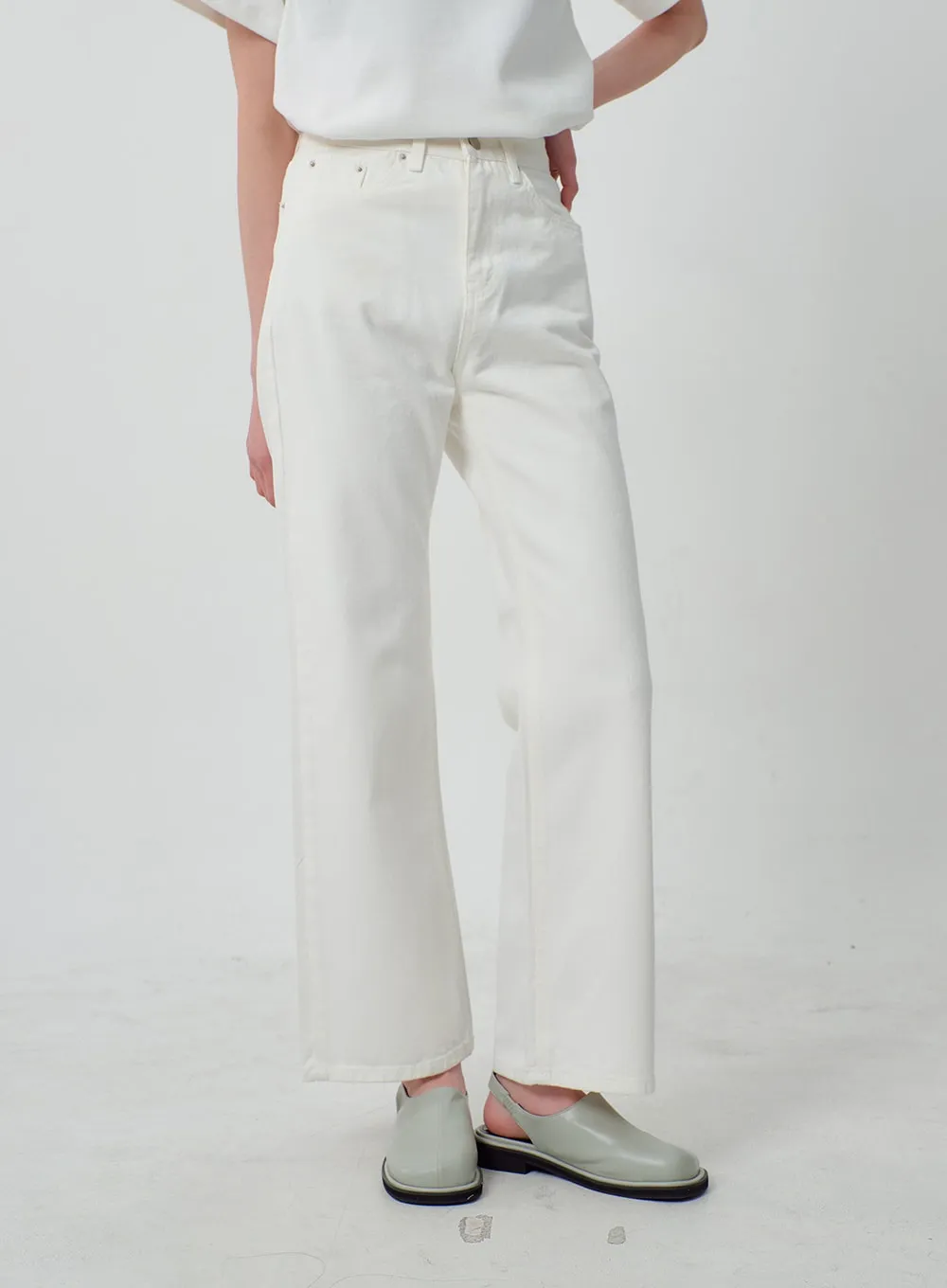 Wide Leg Bootcut Cotton Pants OJ318